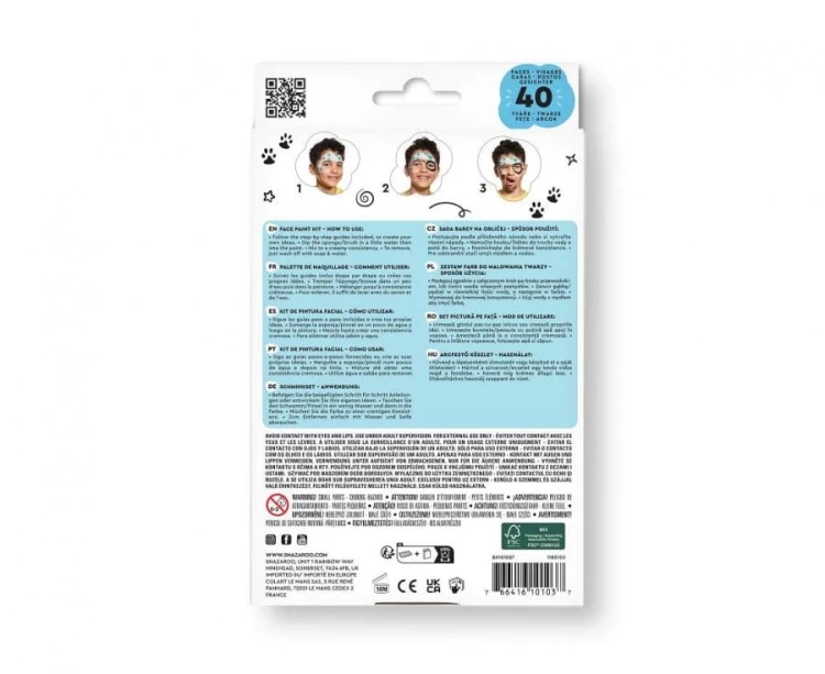 Zestaw do malowania twarzy ciała BOYS farby farbki dla chłopców