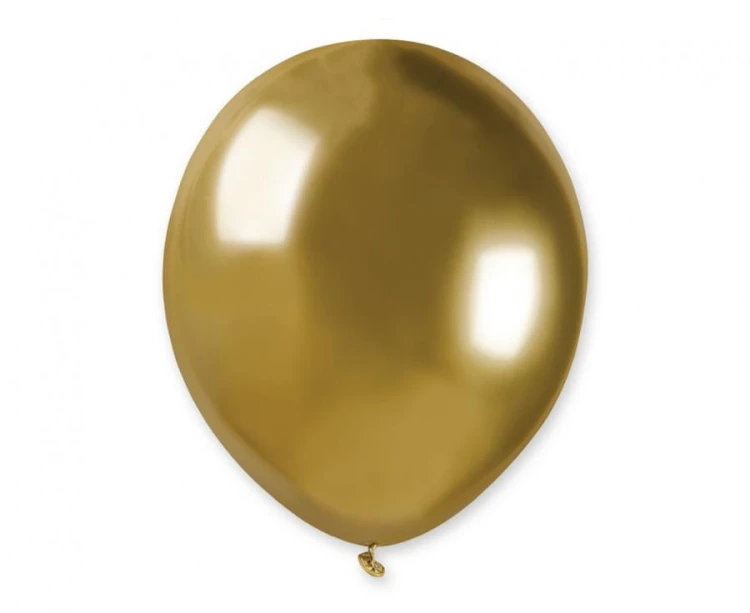 Balony chromowane błyszczące shiny 13 cm (5") - złote 100 szt.