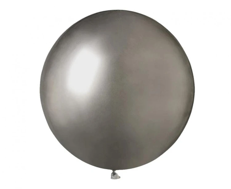 Balony chromowane shiny błyszczące 19 cali (48 cm) grafitowe 25 szt.