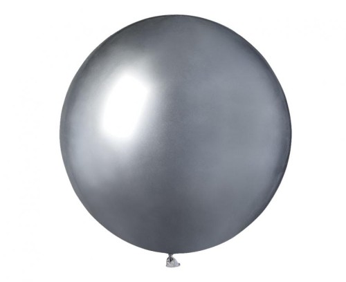 Balony chromowane shiny błyszczące 19 cali (48 cm) srebrne 25 szt.
