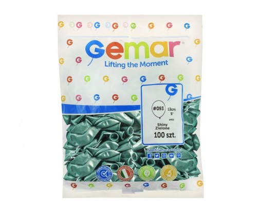 Balony chromowane shiny błyszczące 5" (13cm) zielone 100 szt.