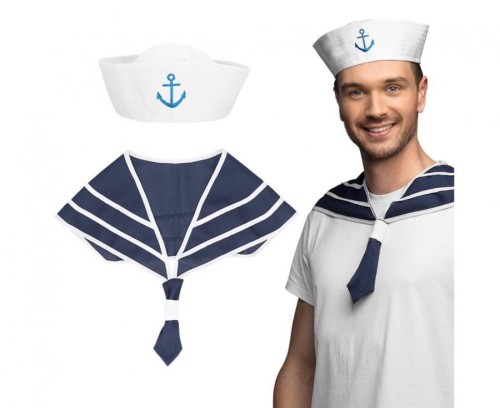 Zestaw Marynarza Navy – Czapka i Kołnierz Marynarski | Gadzetarnia.pl