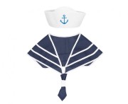Zestaw Marynarza Navy – Czapka i Kołnierz Marynarski | Gadzetarnia.pl