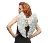 Skrzydła Anioła Glam Srebrne 50x55 cm – Idealne do Przebrania | Gadzetarnia.pl