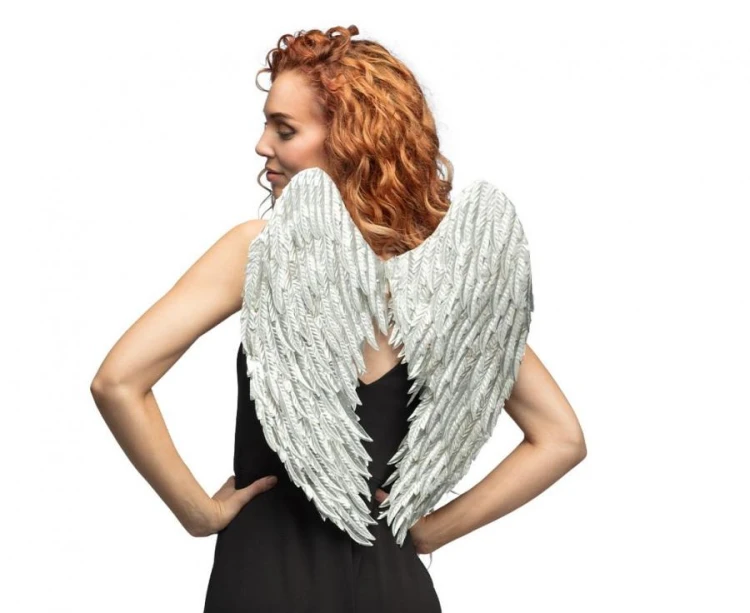 Skrzydła Anioła Glam Srebrne 50x55 cm – Idealne do Przebrania | Gadzetarnia.pl