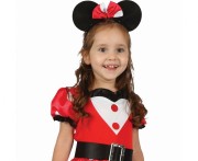 Strój Czerwona Myszka dla Dziewczynki 92/104 – Kostium Karnawałowy | Gadzetarnia.pl