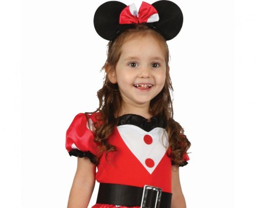 Strój Czerwona Myszka dla Dziewczynki 92/104 – Kostium Karnawałowy | Gadzetarnia.pl