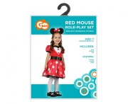 Strój Czerwona Myszka dla Dziewczynki 92/104 – Kostium Karnawałowy | Gadzetarnia.pl