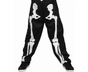 Strój Kościotrupa Dla Dzieci 120/130cm Czarno-biały Kombinezon na Halloween