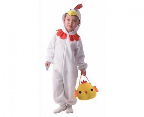 Strój Białej Kurki Dla Chłopca i Dziewczynki – Kombinezon z Torebką | Gadzetarnia.pl