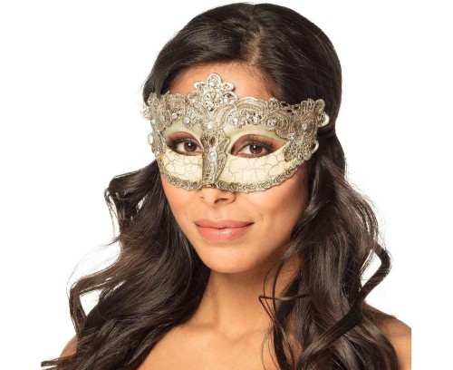 Złota Maska Wenecka Barocco – Karnawałowa Elegancja | Gadzetarnia.pl