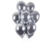 Balony Shiny Srebrne 13" (33 cm), 50 szt. – Gemar GB120