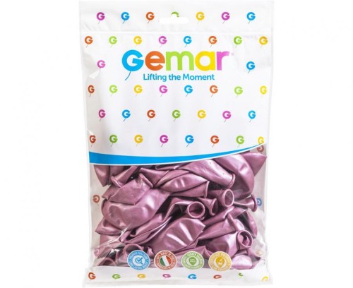 Balony Shiny Różowe 13" (33 cm), 50 szt. – Gemar GB120