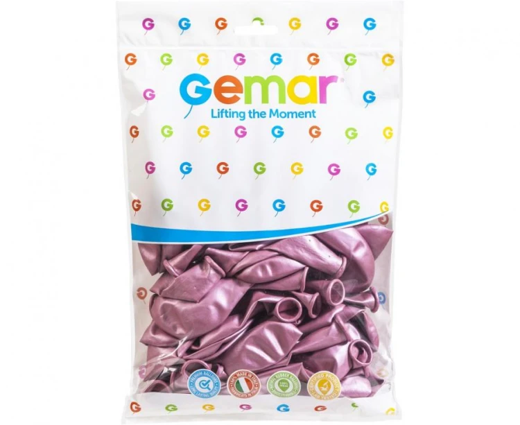 Balony Shiny Różowe 13" (33 cm), 50 szt. – Gemar GB120