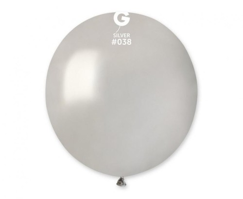 Balony Srebrne Metaliczne 48 cm – 50 szt. Gemar GM150 | Elegancka Dekoracja