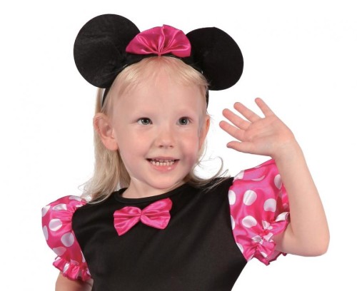 Strój Czarna Myszka dla Dzieci – Sukienka + Opaska, 92/104 cm