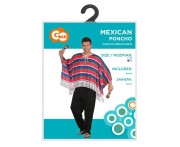 Ponczo Meksykanina dla Dorosłych Rozm 56 – Kolorowe z Frędzlami na Imprezy