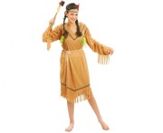 Strój Skromna Indianka dla Dorosłych – Sukienka, Pasek, Opaska, Rozmiar M