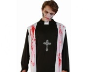 Strój Krwawy Ksiądz na Halloween  Przebranie – rozmiar  L