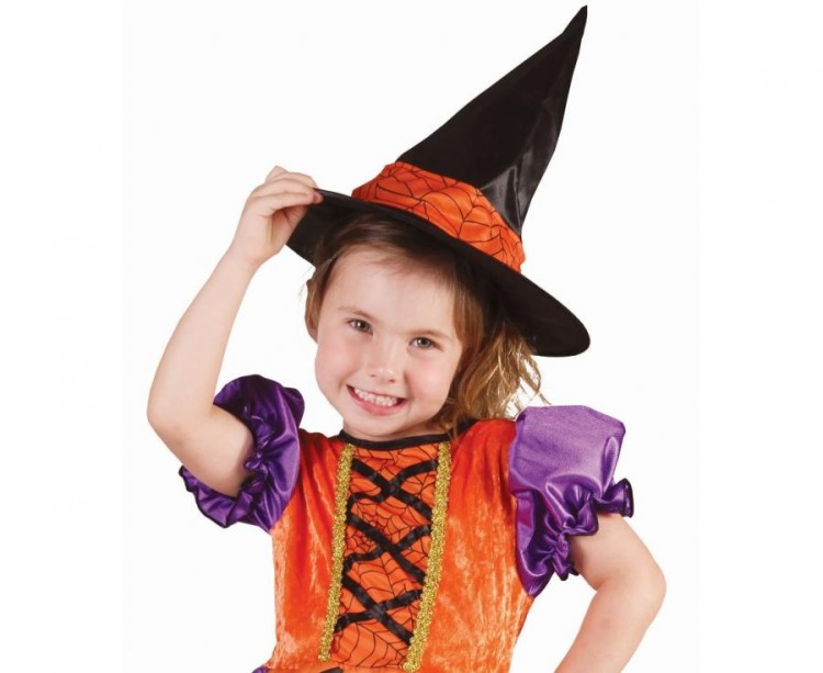 Strój Czarownicy Dyni dla dziewczynki 92/104 cm Halloween kostium kapelusz