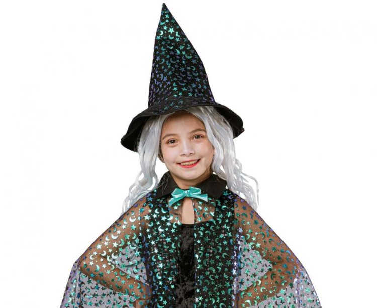 Strój Czarownicy 120/130 cm – Peleryna i kapelusz
