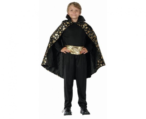 Strój Złoty Wampir 130/140 cm – Peleryna + Pasek na Halloween