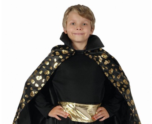 Strój Złoty Wampir 130/140 cm – Peleryna + Pasek na Halloween