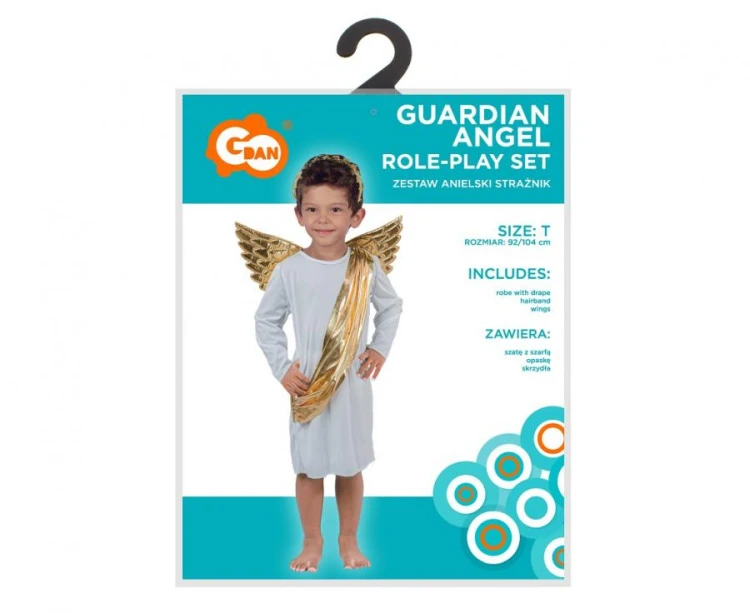 Strój Anioła dla Chłopca – Anielski Strażnik na Karnawał Rozmiar: 92/104 cm