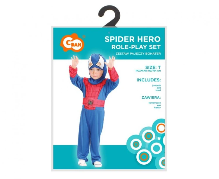 Strój Pajęczego Bohatera dla Chłopca 92/104 – Kostium Superbohatera