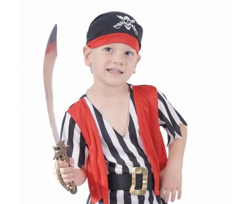 Strój Pasiasty Pirat na Halloween Przebranie dla Chłopca rozm Uniwersalny