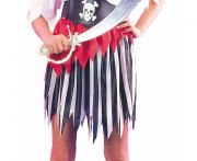 Strój Pasiasta Piratka dla Dziewczynki | Przebranie 130/140 cm