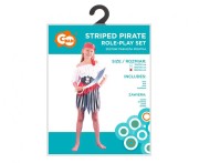 Strój Pasiasta Piratka dla Dziewczynki | Przebranie 130/140 cm
