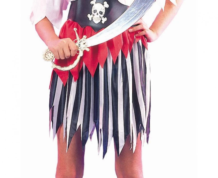 Strój Pasiasta Piratka 120/130 cm | Przebranie dla Dziewczynki