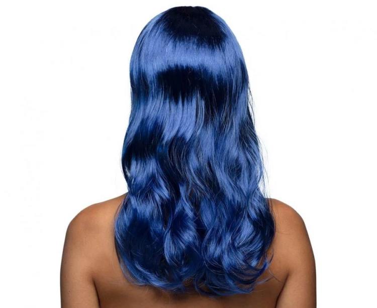 Niebieska Peruka Elegancka Dziewczyna – Szalona Stylizacja na Imprezę