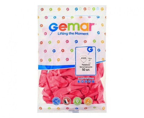 Balony serce duże czerwone 17" (44 cm) – 50 szt.