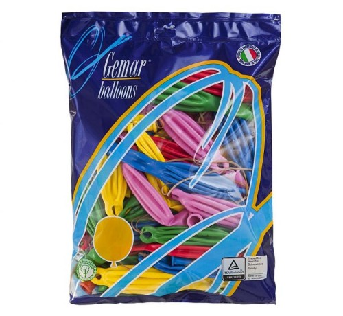 Balony GPB1 Pastel 18" – Piłka bez nadruku (mix kolorów) | 50 szt. | Gemar