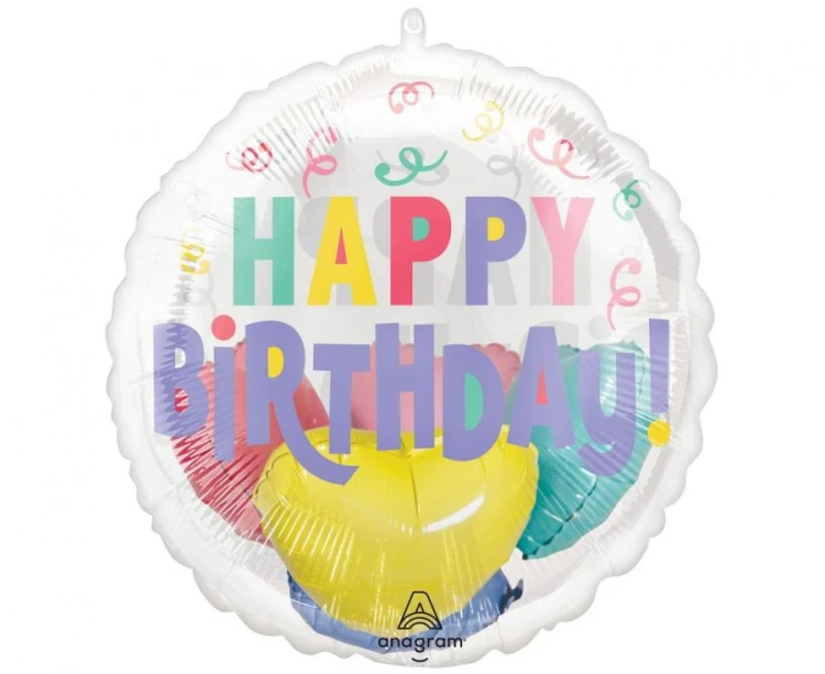 Balon foliowy Pastel Confetti 18" Urodzinowy balon z balonikami wewnątrz