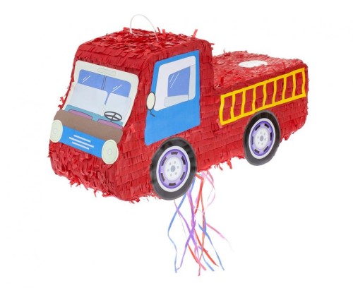 Piniata Urodzinowa Wóz Strażacki na Sznurki – Bezpieczna Zabawa dla Dzieci