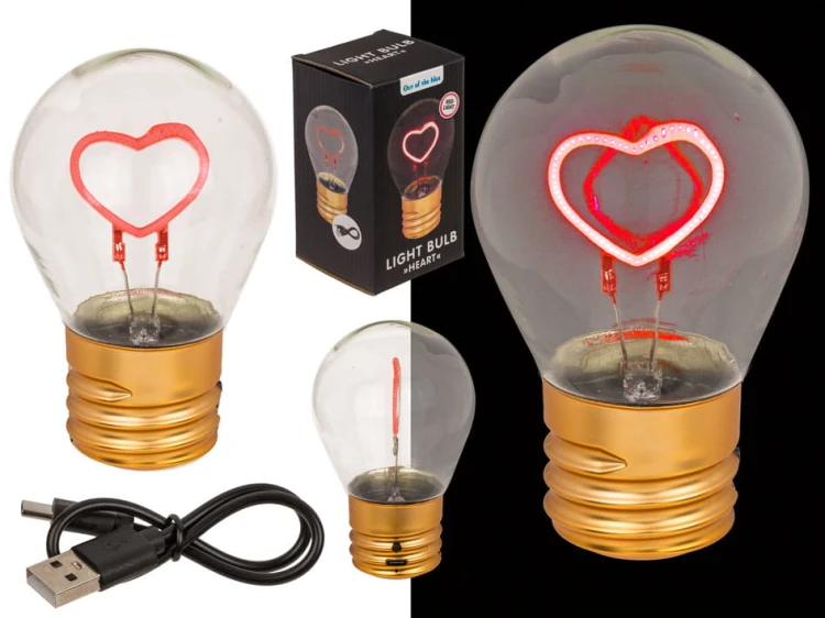 Żarówka LED Serce – Czerwona Dekoracja USB z Miłosnym Blaskiem  (1).jpg