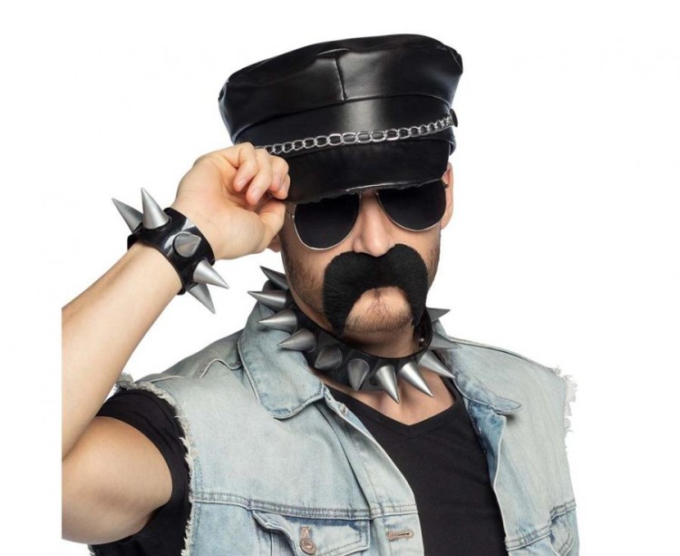 Zestaw Rocker – Czapka, Okulary, Wąsy i Akcesoria Rockowe
