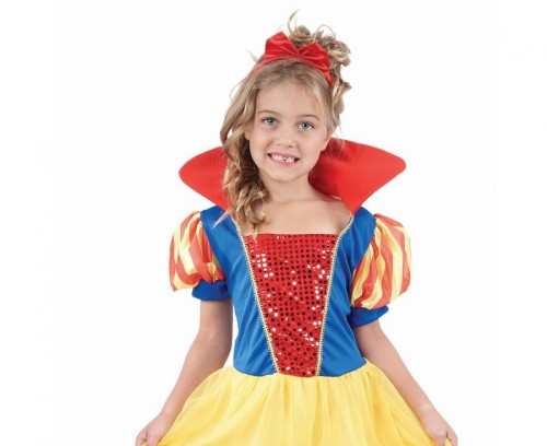 Zestaw dla Dzieci Wytworna Śnieżka – Sukienka z Kołnierzem, Opaska, Rozm. 130/140 cm