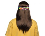 Przebranie Hipisa Hippie John – Zestaw Retro z Opaską, Peruką i Okularami