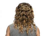 Peruka Kręcone Włosy Keith – Brązowe Lokki Rock&Roll, Uniwersalny Rozmiar
