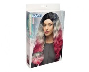 Peruka Komiko Ombre – Czarno-Szaro-Różowe Loki, Uniwersalna