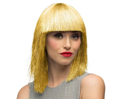 Peruka Złota – Uniwersalny Rozmiar, Poliester