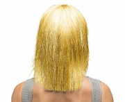 Peruka Złota – Uniwersalny Rozmiar, Poliester