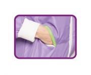 Dres Męski Retro XL – Neonowy Lawendowy Kostium z Opaską