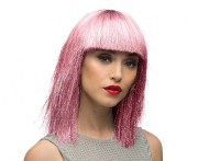 Różowa peruka z siateczką Boland – 1 szt., uniwersalny rozmiar