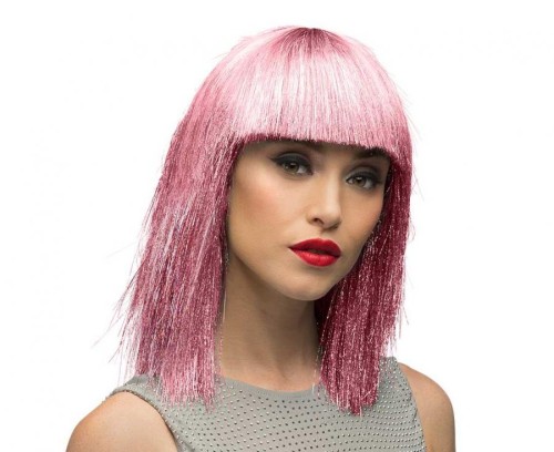 Różowa peruka z siateczką Boland – 1 szt., uniwersalny rozmiar