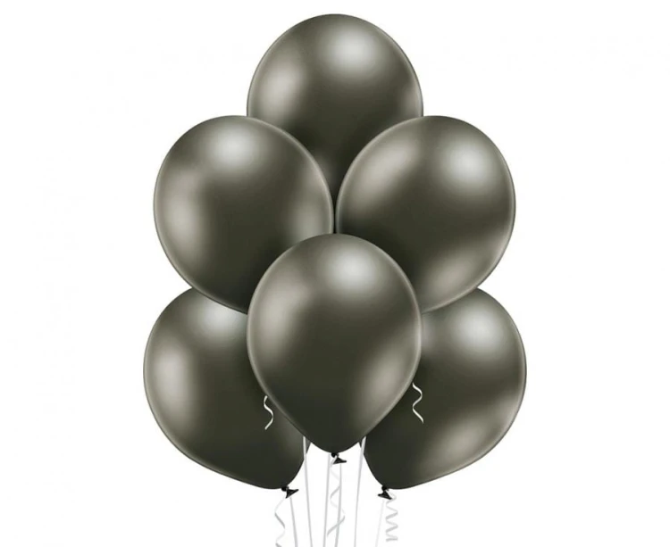 Balony Belbal 12” chrom antracyt – 50 szt., trwałe i eleganckie